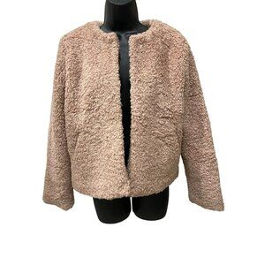 Damo Teddy pink crop jkt 22' long